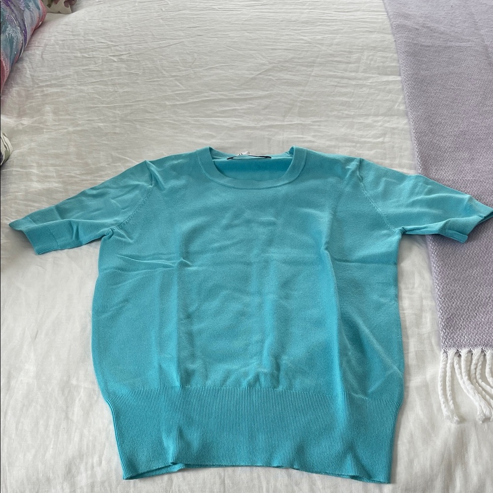 Zara Blue Crew Neck Sweater